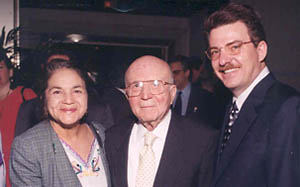 Kenneth Burt with Dolores Huerta and Gus Hawkins
